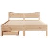 vidaXL Cadre de lit avec tiroirs 150x200 cm bois de pin massif