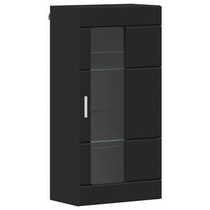 vidaXL Cabinet en Bois Noir Bois d'ing&eacute;nierie