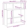 vidaXL Bureau de r&eacute;ception Blanc 100x50x103,5 cm Bois d'ing&eacute;nierie
