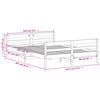 vidaXL Cadre de lit sans matelas blanc 140x200 cm bois de pin massif