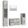 vidaXL Ensemble de meubles de salle de bain 4 pcs gris b&eacute;ton