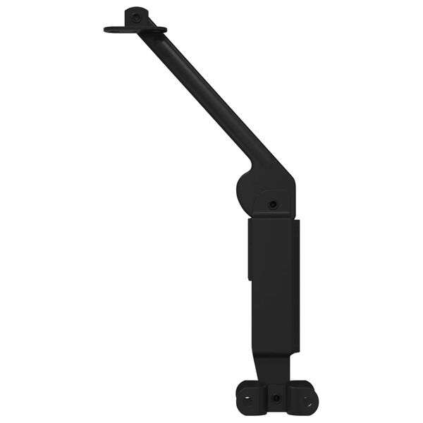 vidaXL Charni&egrave;re de support de couvercle 12 pcs Noir 192 x 32 x 50 mm