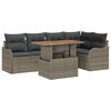 vidaXL Ensemble de canap&eacute; de jardin 6 pc 5-Nombre de places Gris