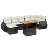 vidaXL Salon de jardin 8 pcs avec coussins noir r&eacute;sine tress&eacute;e