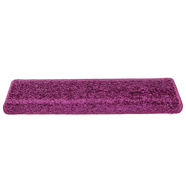 vidaXL Tapis d'escalier 30 pi&egrave;ces 65 x 21 x 4 cm Violet Bord rectangulaire