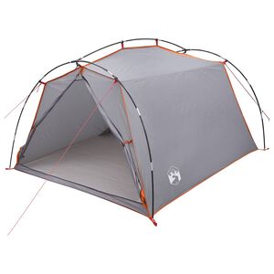 vidaXL Tente tunnel 2 personne Gris et orange