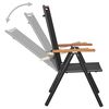 vidaXL Ensemble &agrave; manger de jardin 9 pcs aluminium noir
