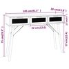 vidaXL Table console Marron 105x30x75cm Bois massif pin /rotin naturel