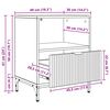 vidaXL Table de chevet Noir 49 x 36 x 61 cm Bois d'ing&eacute;nierie