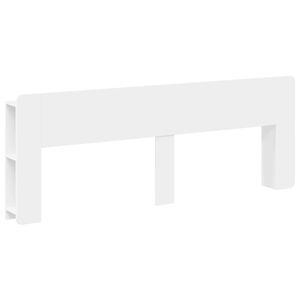 vidaXL Cabinet de T&ecirc;te de Lit avec stockage Blanc Bois d'ing&eacute;nierie