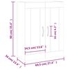 vidaXL Armoire murale ch&ecirc;ne marron 69,5x34x90 cm