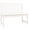 vidaXL Banc de jardin blanc 109 cm bois massif de pin