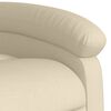vidaXL Fauteuil inclinable &eacute;lectrique Cr&egrave;me Tissu