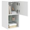 vidaXL Meubles TV avec lumi&egrave;res LED 2 pcs blanc 30,5x30x60 cm