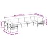 vidaXL Ensemble de canap&eacute; de jardin avec coussin 7 pcs Noir Acier