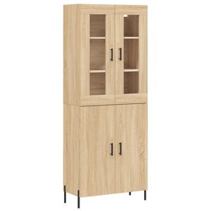 vidaXL Buffet haut Ch&ecirc;ne sonoma 69,5x34x180 cm Bois d'ing&eacute;nierie
