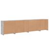 vidaXL Buffet avec lumi&egrave;res LED gris b&eacute;ton 283x37x67 cm