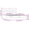 vidaXL Cadre de lit sans matelas ch&ecirc;ne marron 140x190 cm
