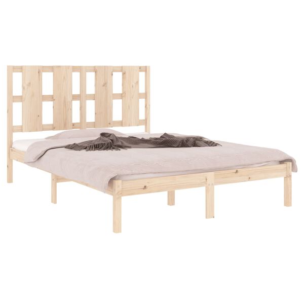 vidaXL Cadre de lit sans matelas 140x190 cm bois de pin massif