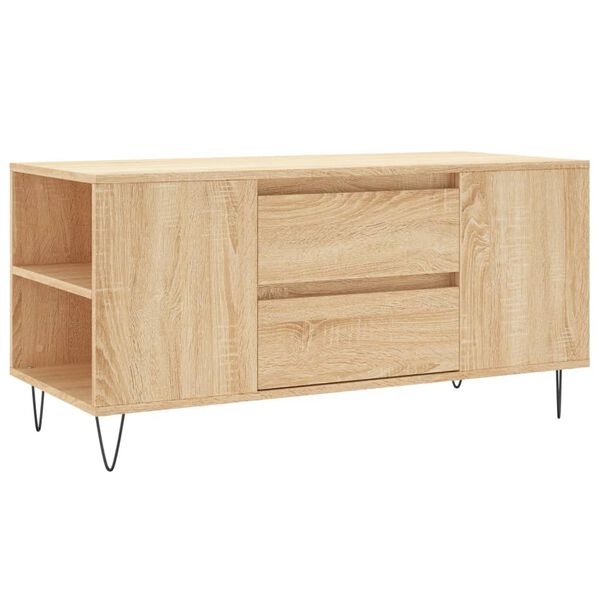 vidaXL Table basse ch&ecirc;ne sonoma 102x44,5x50 cm bois d'ing&eacute;nierie