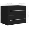 vidaXL Armoire d'&eacute;vier avec lavabo int&eacute;gr&eacute; Noir Agglom&eacute;r&eacute;