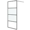 vidaXL Paroi de douche Noir 90x195 cm Verre ESG demi-d&eacute;poli