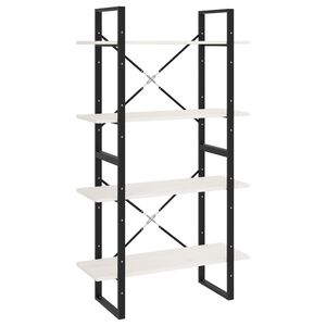 vidaXL Biblioth&egrave;que &agrave; 4 niveaux Blanc 80x30x140 cm Bois de pin massif