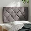 vidaXL Coussin de t&ecirc;te de lit taupe 80 cm tissu