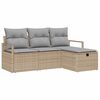 vidaXL Ensemble de Canap&eacute;s 4 pc 4-Nombre de places Beige et Gris clair