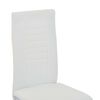 vidaXL Chaises &agrave; manger cantilever lot de 4 blanc similicuir