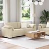 vidaXL Canap&eacute; 2 pcs Cr&egrave;me 219 x 80 x 82 cm tissu