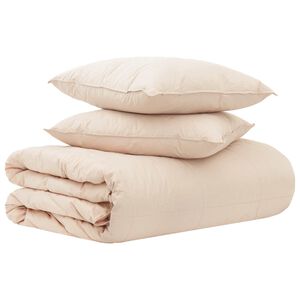 vidaXL Ensemble de Duvet 2 pc 200 x 200 cm Toutes saisons Beige