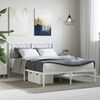 vidaXL Cadre de lit m&eacute;tal sans matelas et t&ecirc;te de lit blanc 140x200 cm