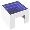 vidaXL Table basse avec LED infini blanc 40x40x30 cm
