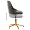 vidaXL Chaises pivotantes &agrave; manger lot de 4 gris fonc&eacute; velours