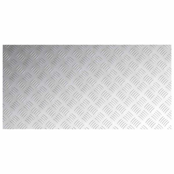 vidaXL Nez de marche Rectangulaire 2 pcs Argent&eacute; 100 x 50 cm Aluminium