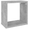 vidaXL &Eacute;tag&egrave;res cube murales 6 pcs Gris b&eacute;ton 26x15x26 cm