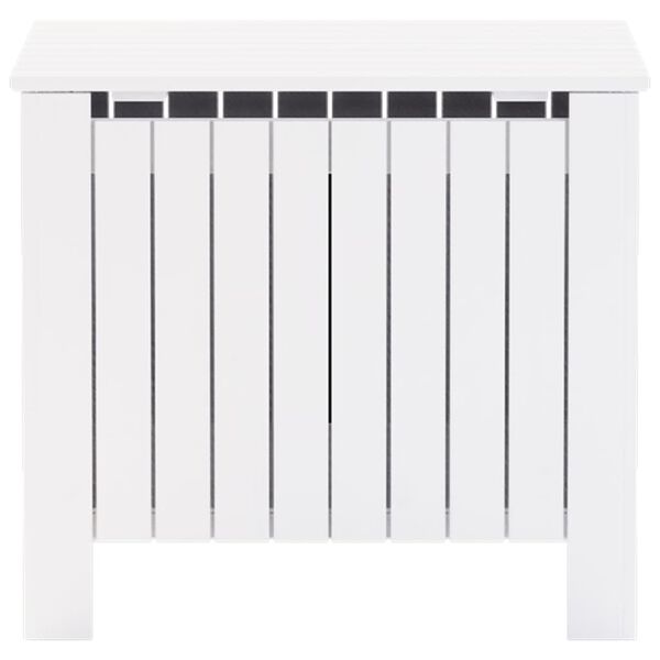 vidaXL Bo&icirc;te de rangement avec couvercle RANA blanc bois massif de pin