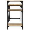 vidaXL Bureau avec &eacute;tag&egrave;res ch&ecirc;ne 105x50x90cm bois d'ing&eacute;nierie et fer