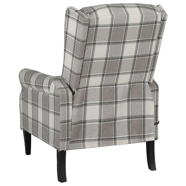 vidaXL Fauteuil de massage inclinable Gris Tissu