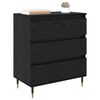vidaXL Buffet avec tiroir Ch&ecirc;ne noir 60 x 35 x 70 cm Bois d'ing&eacute;nierie