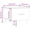 vidaXL Table basse Ch&ecirc;ne sonoma 50x50x40 cm Bois d'ing&eacute;nierie