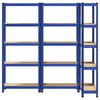 vidaXL &Eacute;tag&egrave;res de rangement &agrave; 5 niveaux 3 pcs Bleu