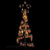 vidaXL Sapin de No&euml;l &agrave; LED avec boules 80 LED blanc chaud 120 cm