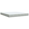 vidaXL Sommier &agrave; lattes de lit et matelas Gris clair 180x200cm Velours