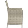 vidaXL Ensemble de bistro 3 pcs et coussins gris clair r&eacute;sine tress&eacute;e