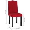 vidaXL Chaises &agrave; manger lot de 2 rouge bordeaux velours
