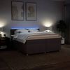 vidaXL Sommier &agrave; lattes de lit avec matelas Marron fonc&eacute; 200x200 cm