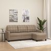 vidaXL Canap&eacute; &agrave; 3 places avec repose-pieds Cappuccino 180cm Similicuir
