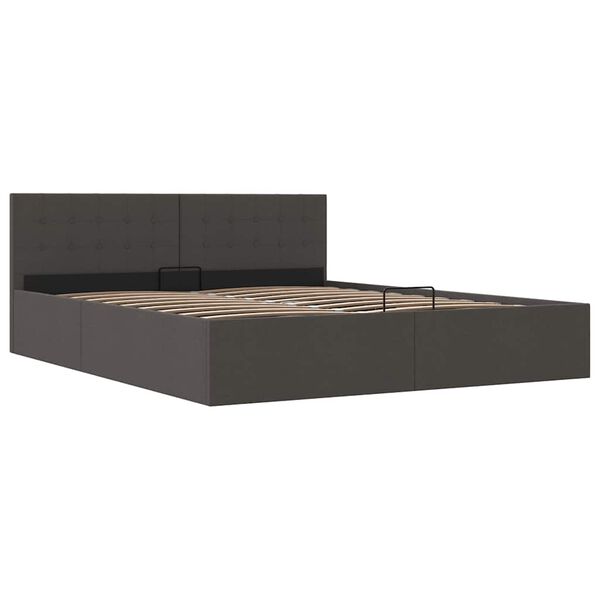 vidaXL Cadre de lit &agrave; rangement hydraulique sans matelas 160x200 cm